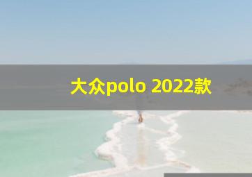 大众polo 2022款